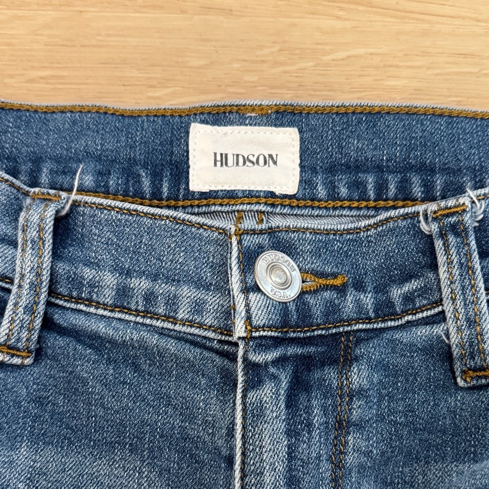 Hudson Jeans Blair High Rise Bootcut Women's Distressed Blue Jeans